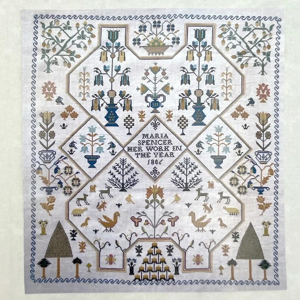 HandWork Samplers Maria Spencer 1806 English Reproduction Cross Stitch Pattern